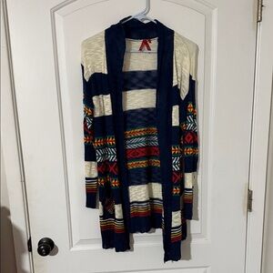 Red Camel Multicolor Patterned Cardigan